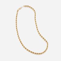 A collection of thirteen fourteen karat gold necklaces