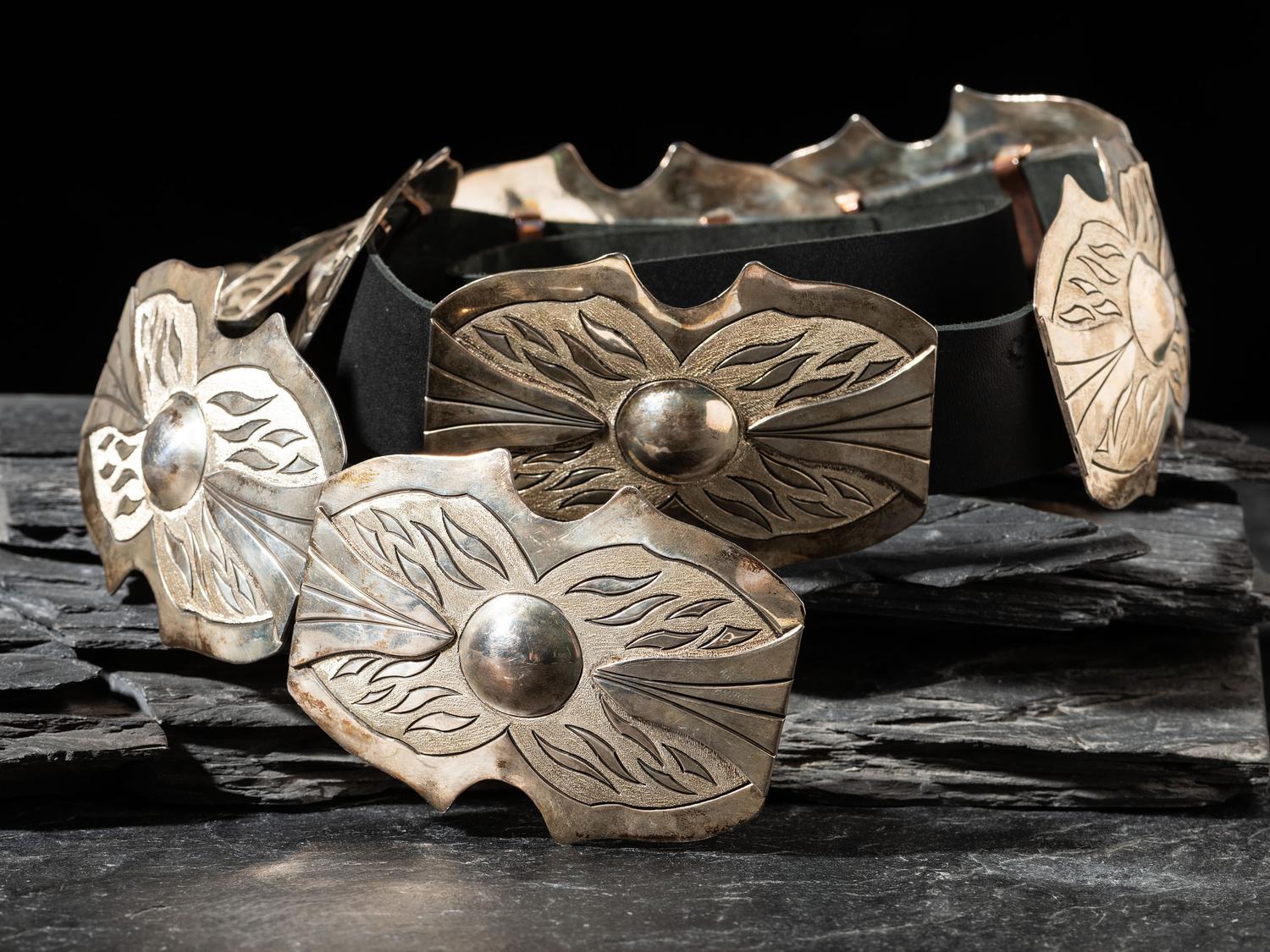 Navajo Sterling Silver Concha Belt