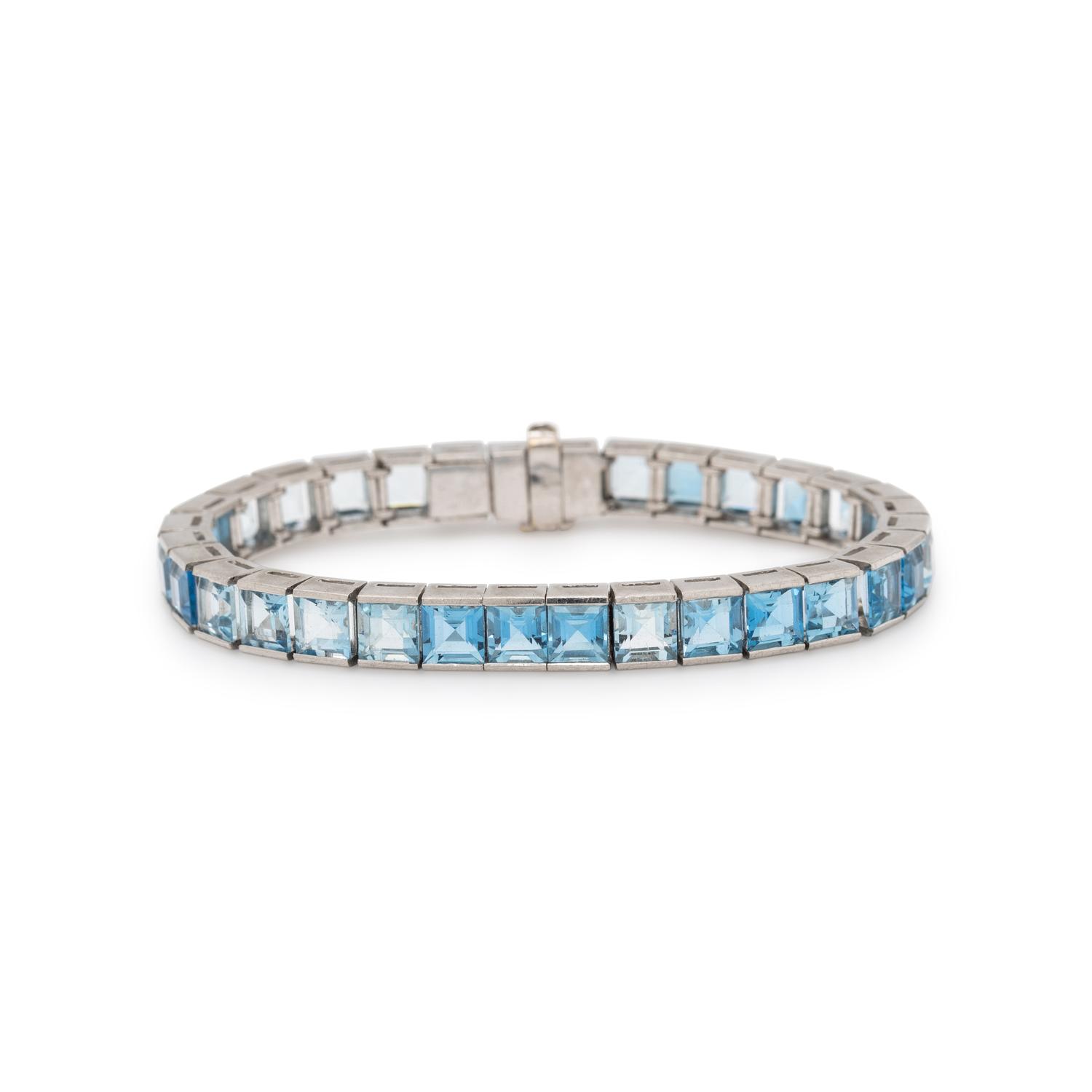 AQUAMARINE LINE BRACELET