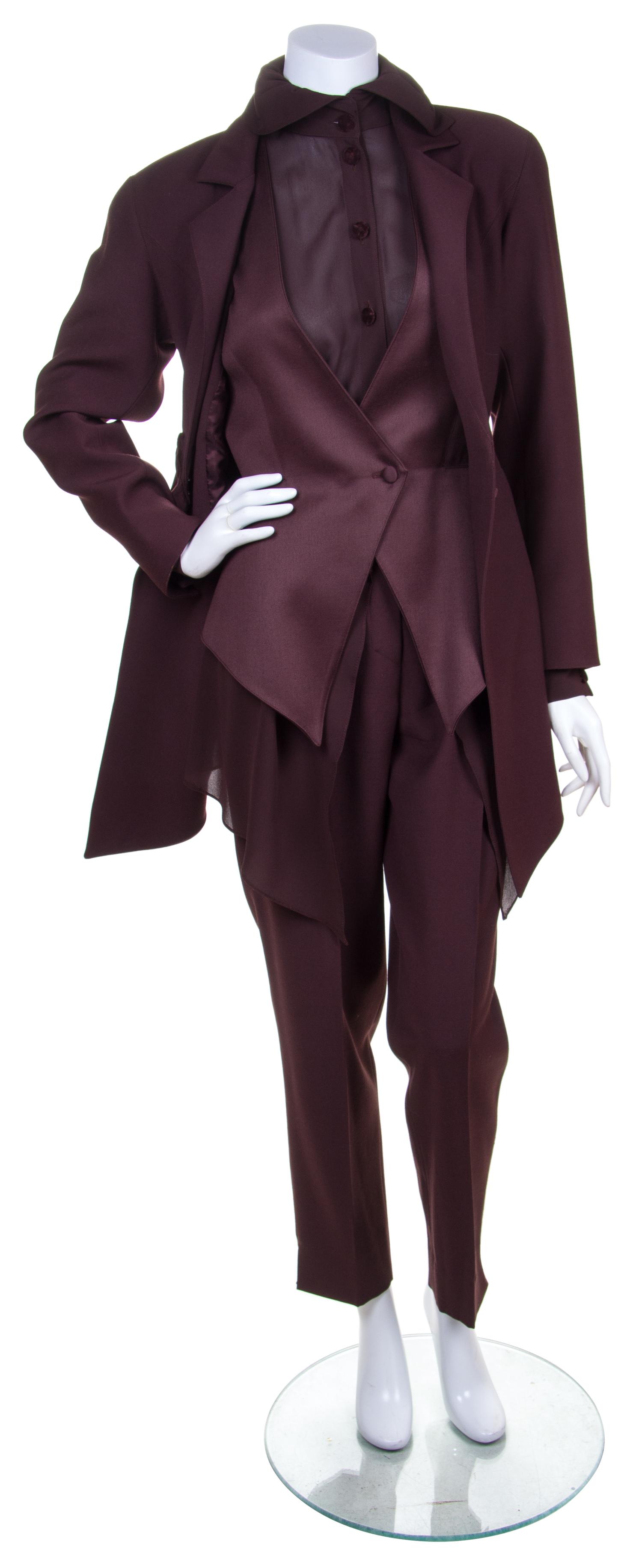 A Claude Montana Brown Wool Pant Ensemble, Size 40/6.