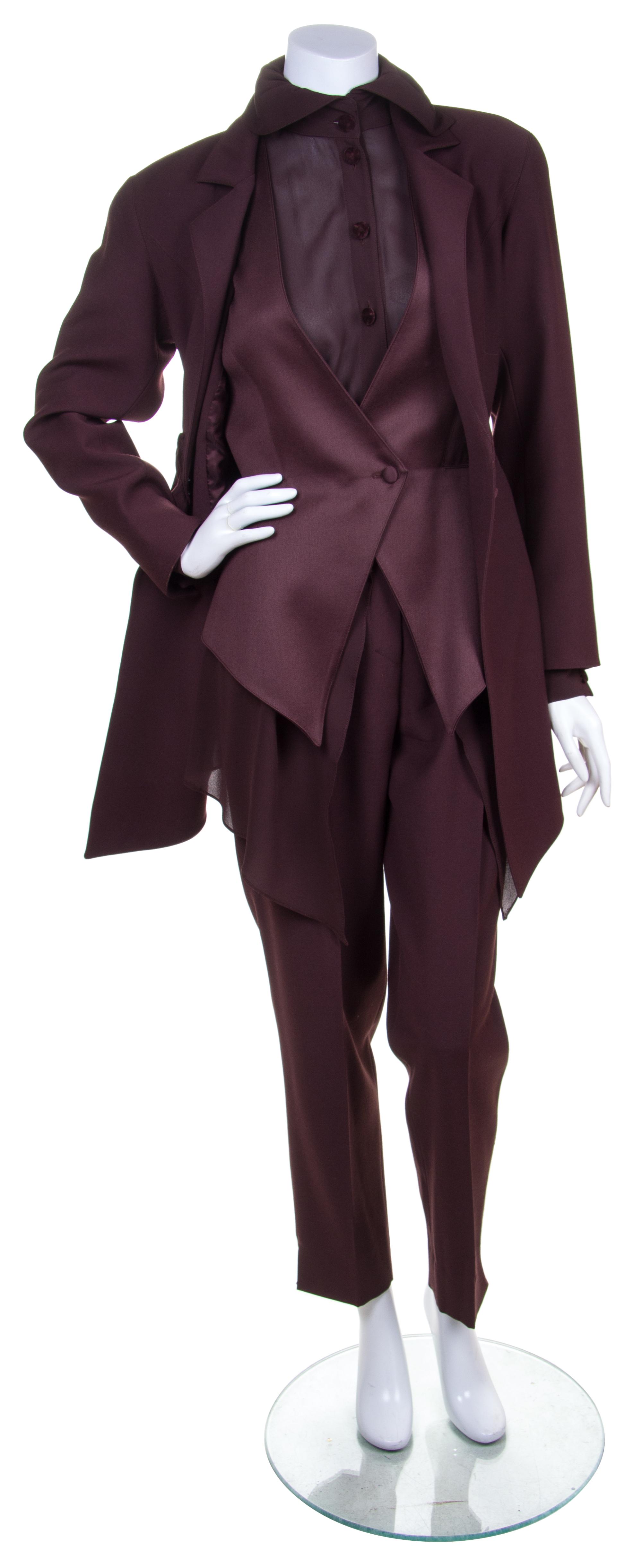 A Claude Montana Brown Wool Pant Ensemble, Size 40/6.