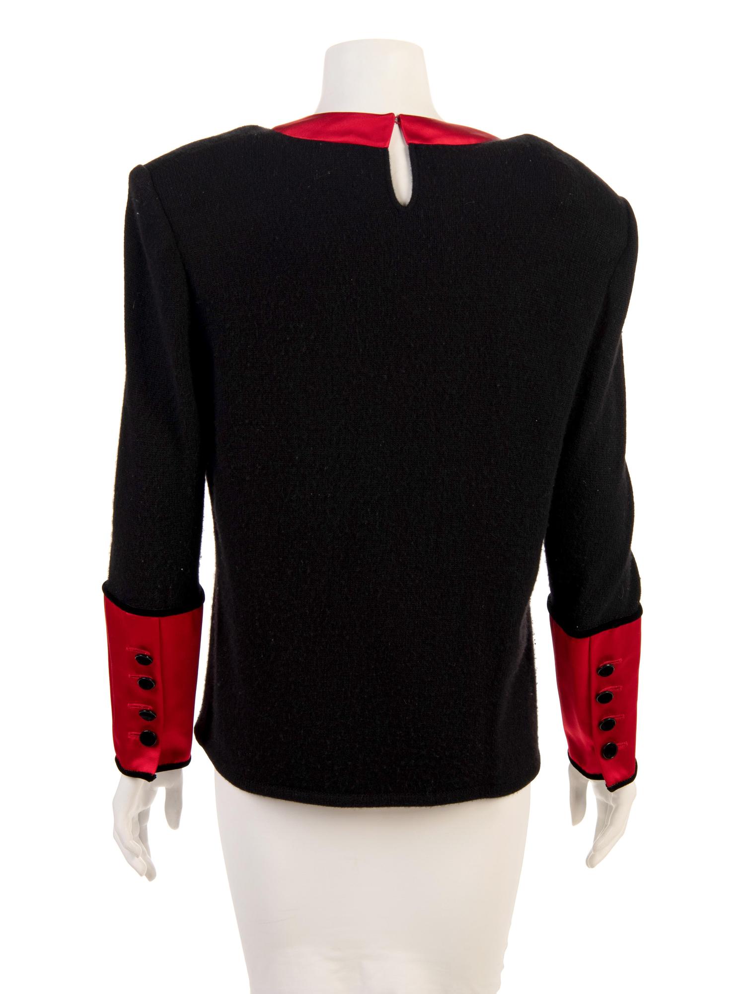 Three Valentino Cashmere Knit Tops with Bows, 1980s