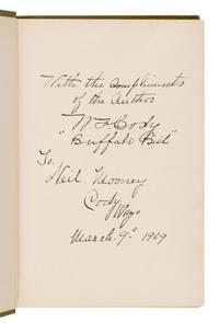 Cody, William F. ("Buffalo Bill") (1846-1917). True Tales of the Plains . New York: Empire Book Company, 1908.