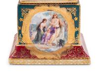 A Pair of Vienna Style Transfer-Printed Porcelain Vases