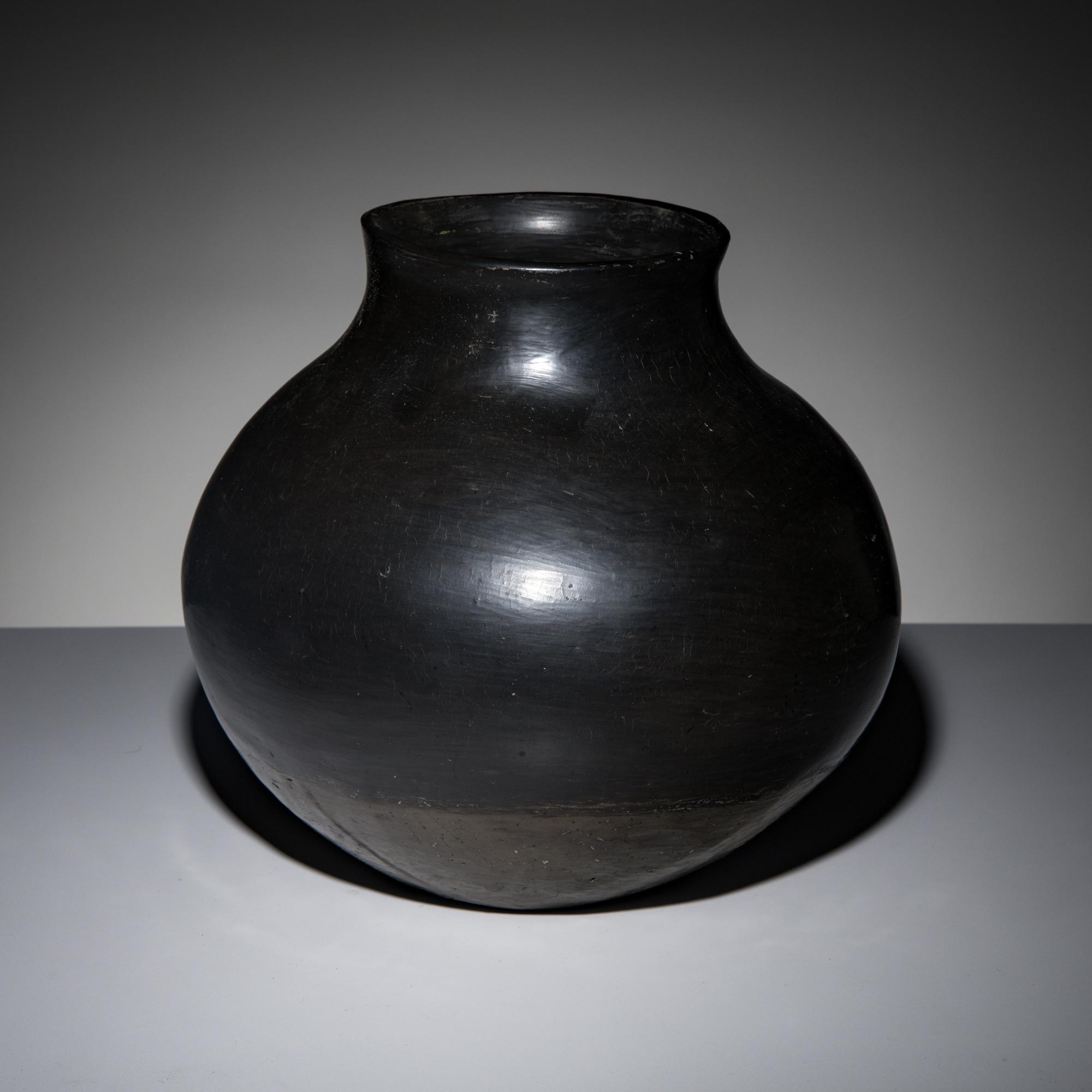 Santa Clara Blackware Pottery Jar