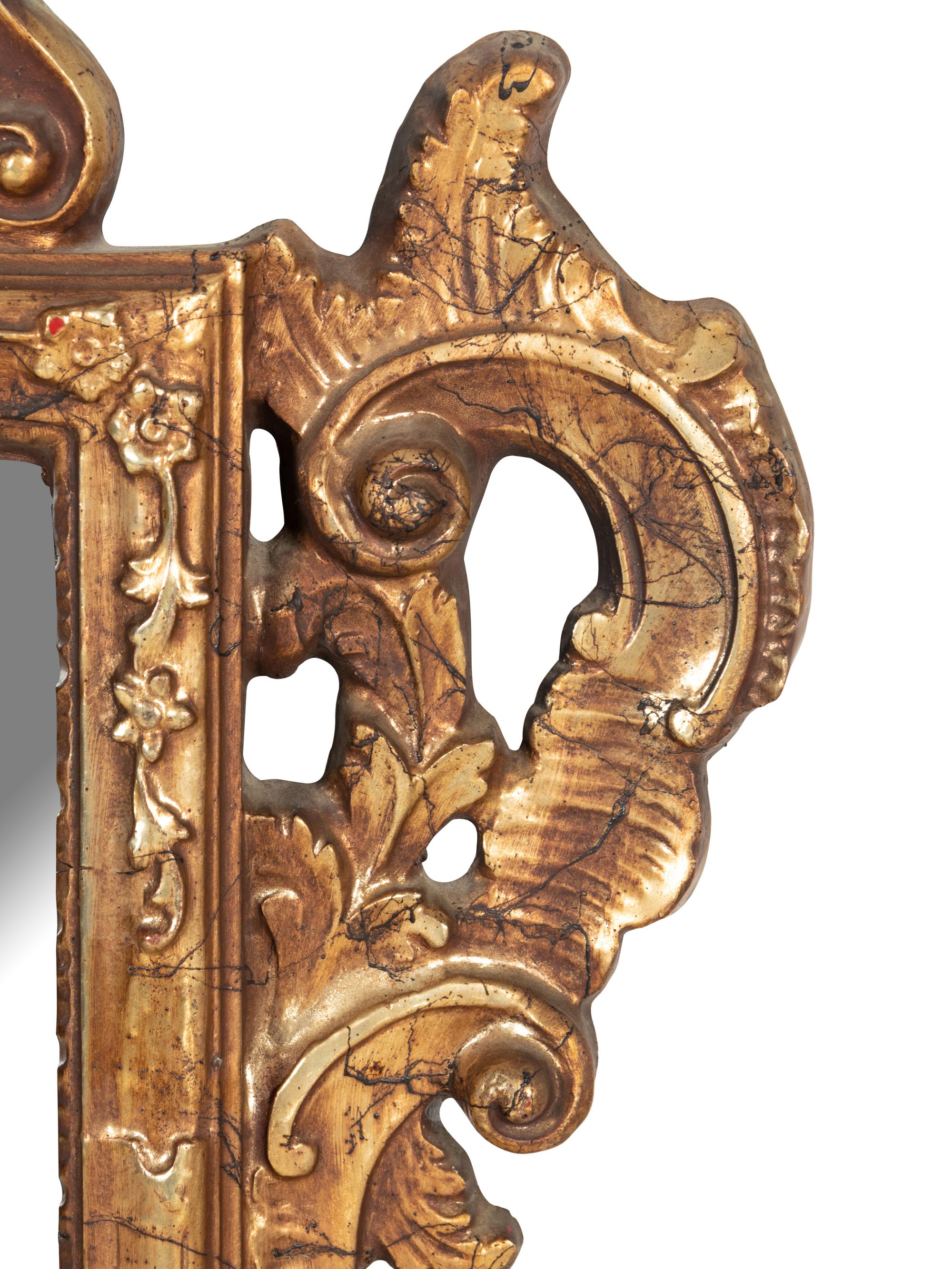 An Italian Rococo Style Painted Mirror