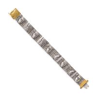 KIESELSTEIN-CORD, STEEL AND YELLOW GOLD 'WOMEN OF THE WORLD' BRACELET