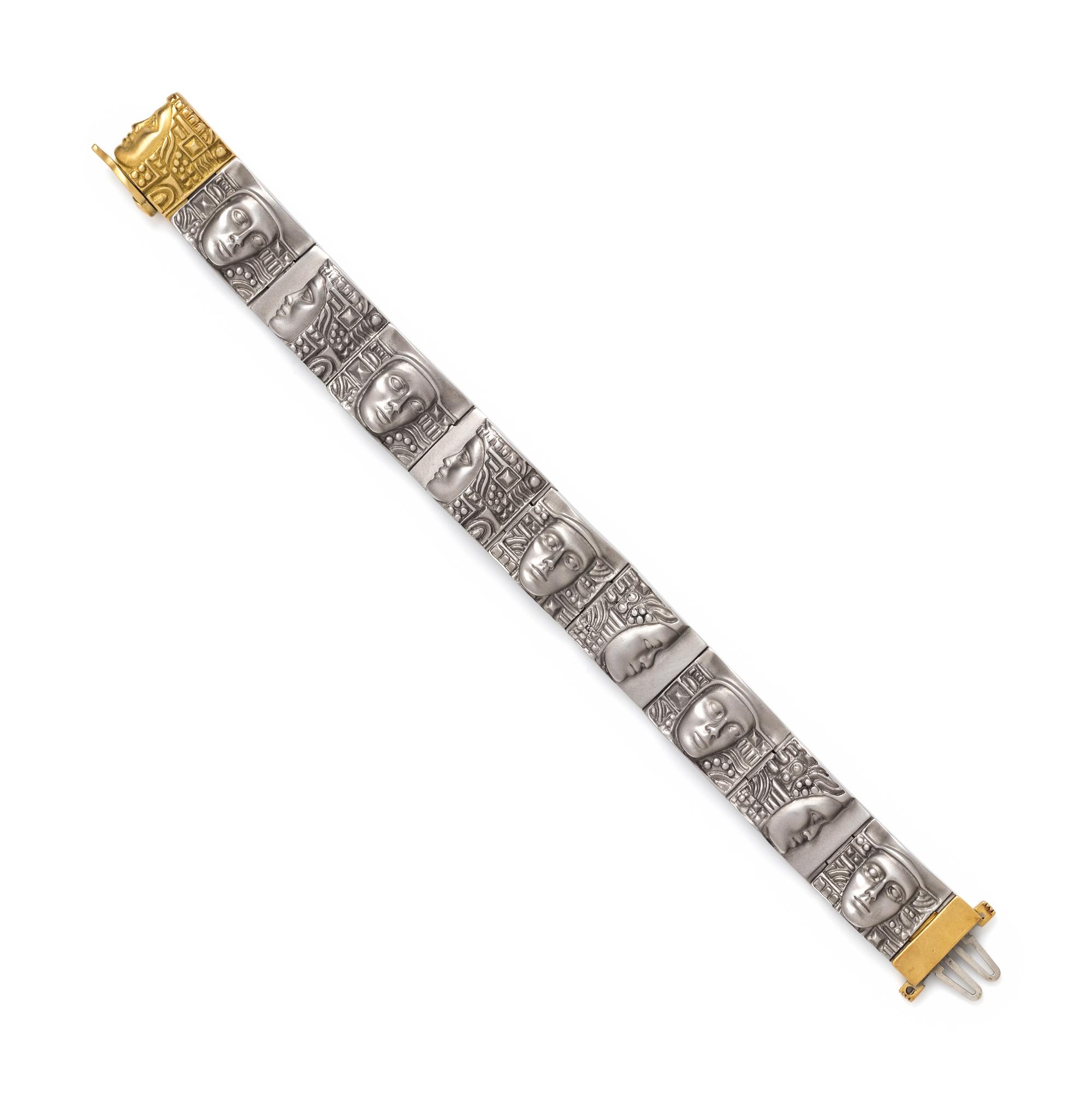 KIESELSTEIN-CORD, STEEL AND YELLOW GOLD 'WOMEN OF THE WORLD' BRACELET