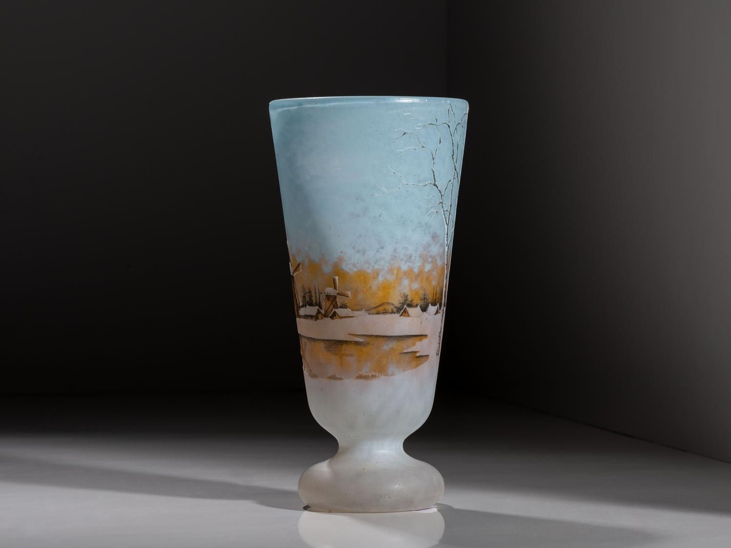 Dutch Winter Scene Vase