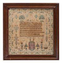 An American Schoolgirl's Needlework Sampler, Wrought by Elizabeth Wright