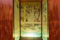 Mystery on the Nile , 1987 Cabinet with Illuminated Glass Interior produced in collaboration with Parker McComas