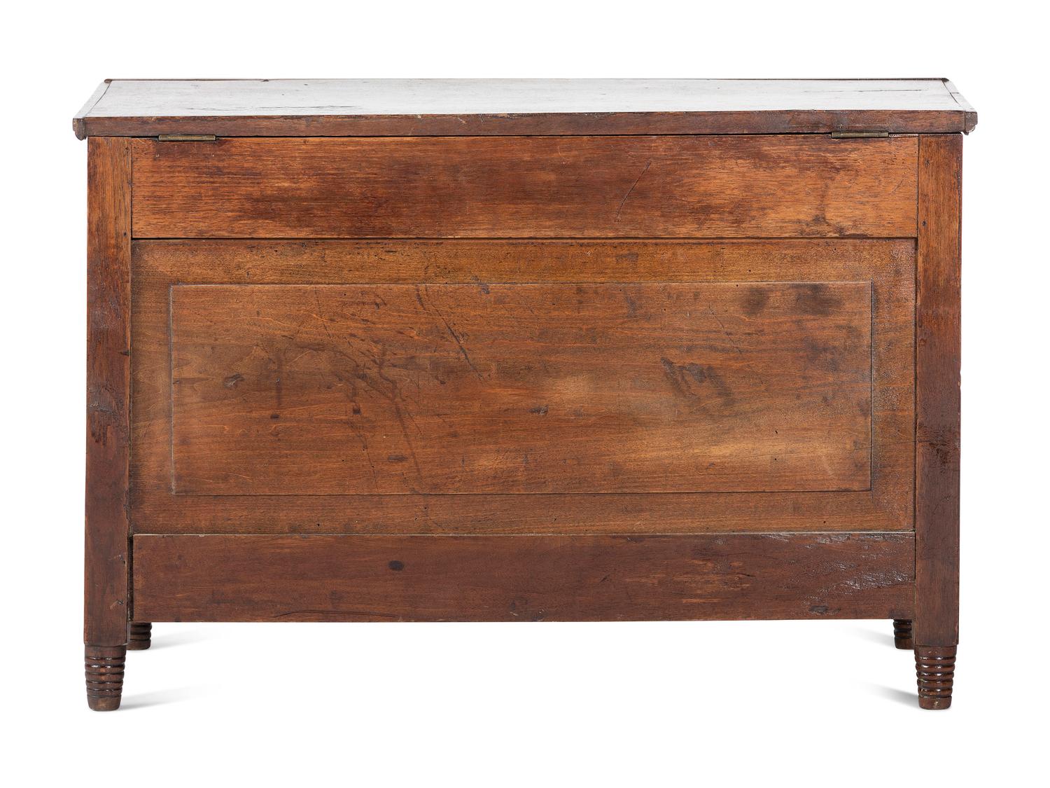 A Late Federal Cherrywood and Poplar Two-Drawer Blanket Chest