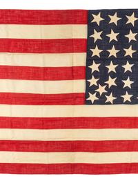 [FLAGS]. 42/44 star American flag. Ca 1889-1896.
