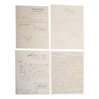 BLAIR, Montgomery (1813-1883) and CORKRAN, Francis S. (1816-1886). A group of 7 documents related to Montgomery Blair, Francis Corkran, and political patronage during the Lincoln Administration, comprising: