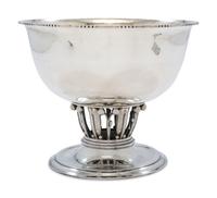 A Georg Jensen Silver Pedestal Bowl