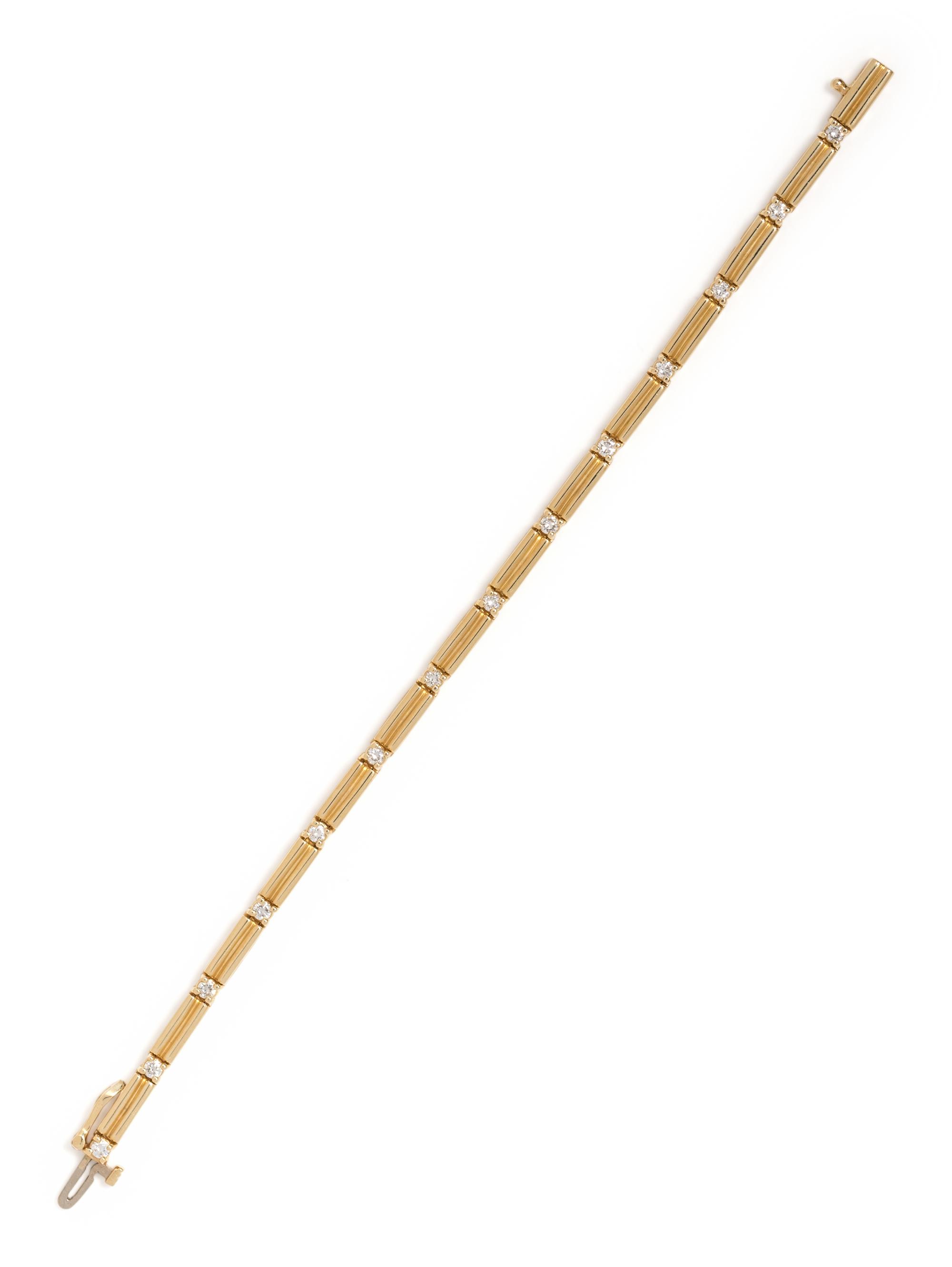 YELLOW GOLD AND DIAMOND BRACELET