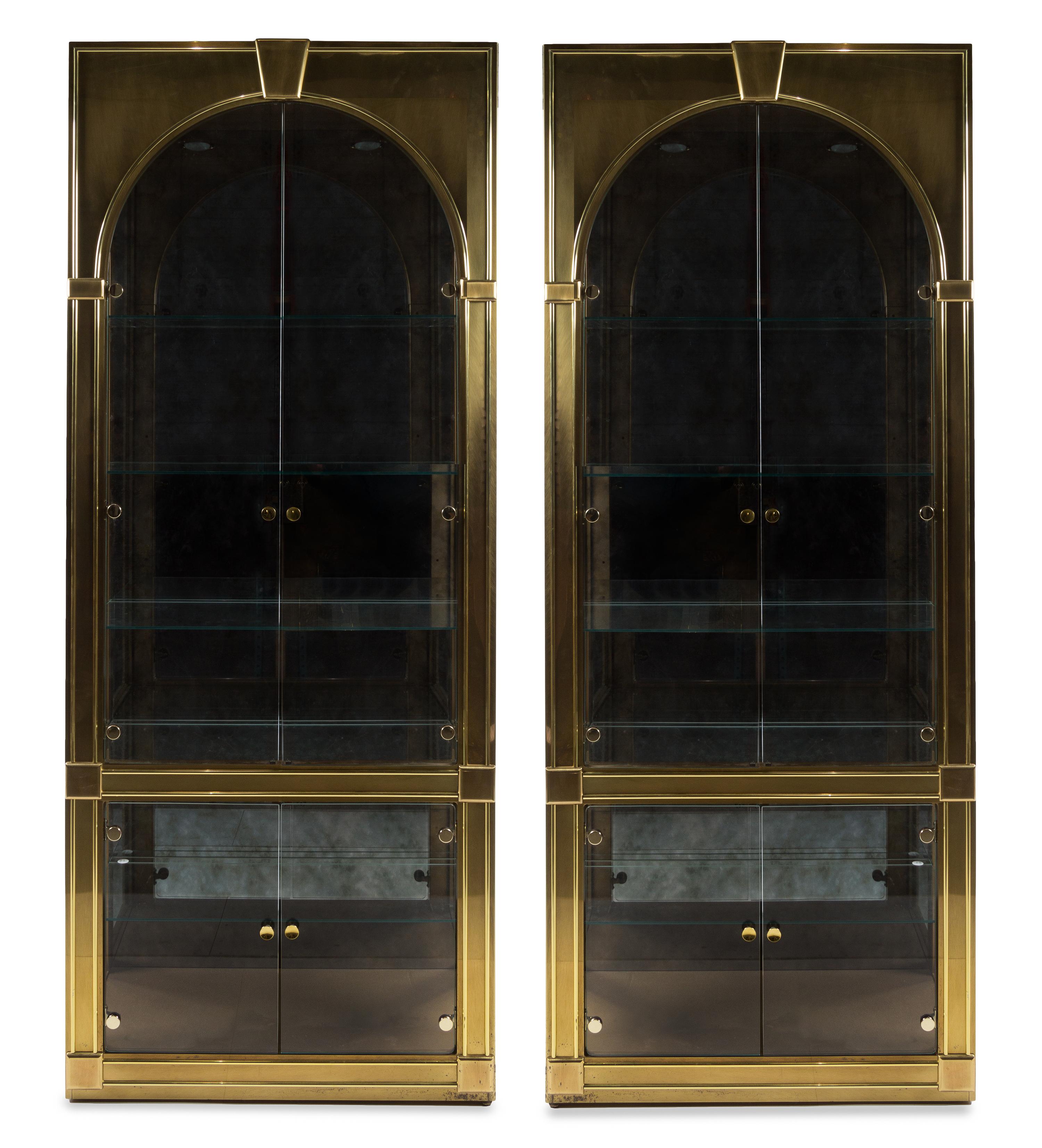 Mastercraft, 1980s, a pair of vitrine cabinets
