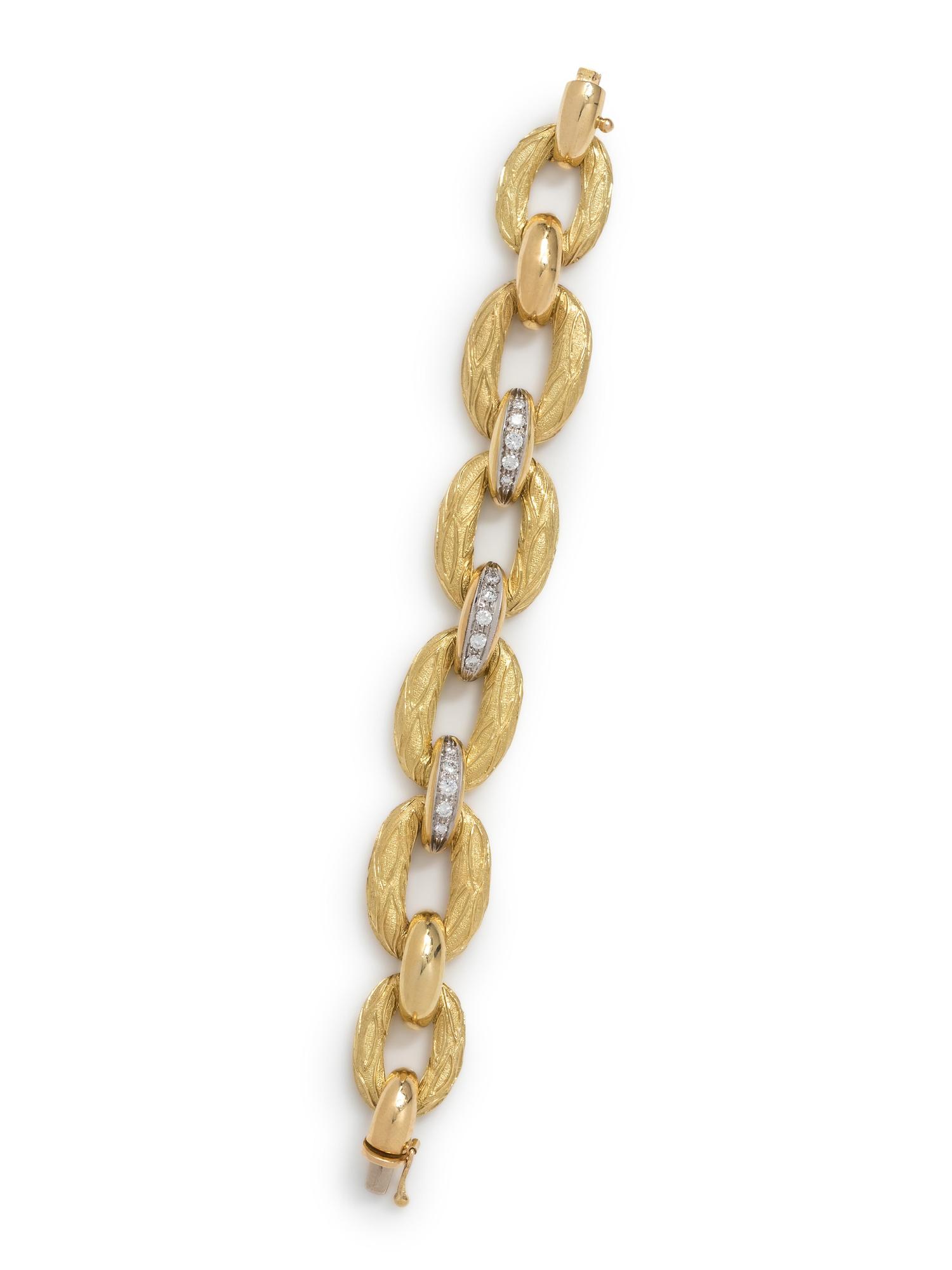 YELLOW GOLD AND DIAMOND BRACELET