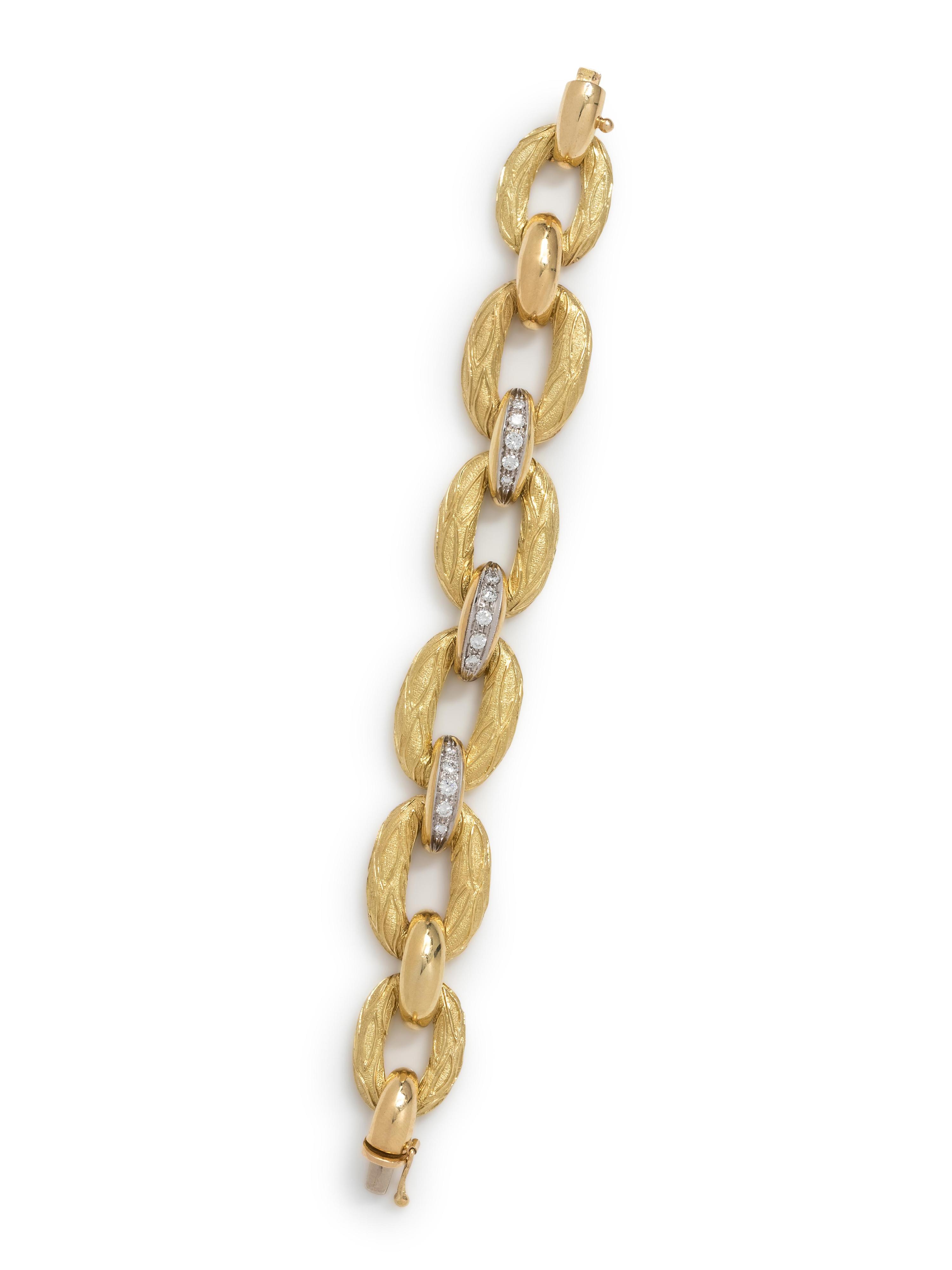 YELLOW GOLD AND DIAMOND BRACELET
