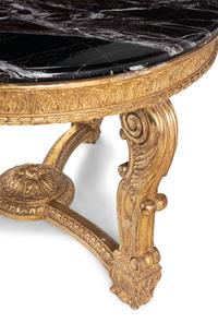 A George II Style Giltwood Marble-Top Center Table