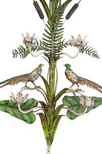 A Pair of Six-Light Tole Peinte Wall Sconces