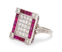 DIAMOND AND RUBY RING