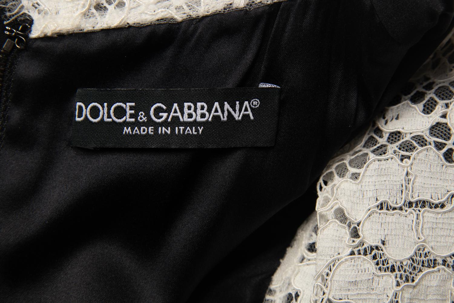 Dolce & Gabbana Lace Trimmed Dress