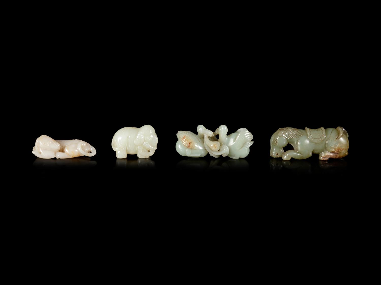 Four Chinese Jade Figures of Animals