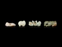 Four Chinese Jade Figures of Animals