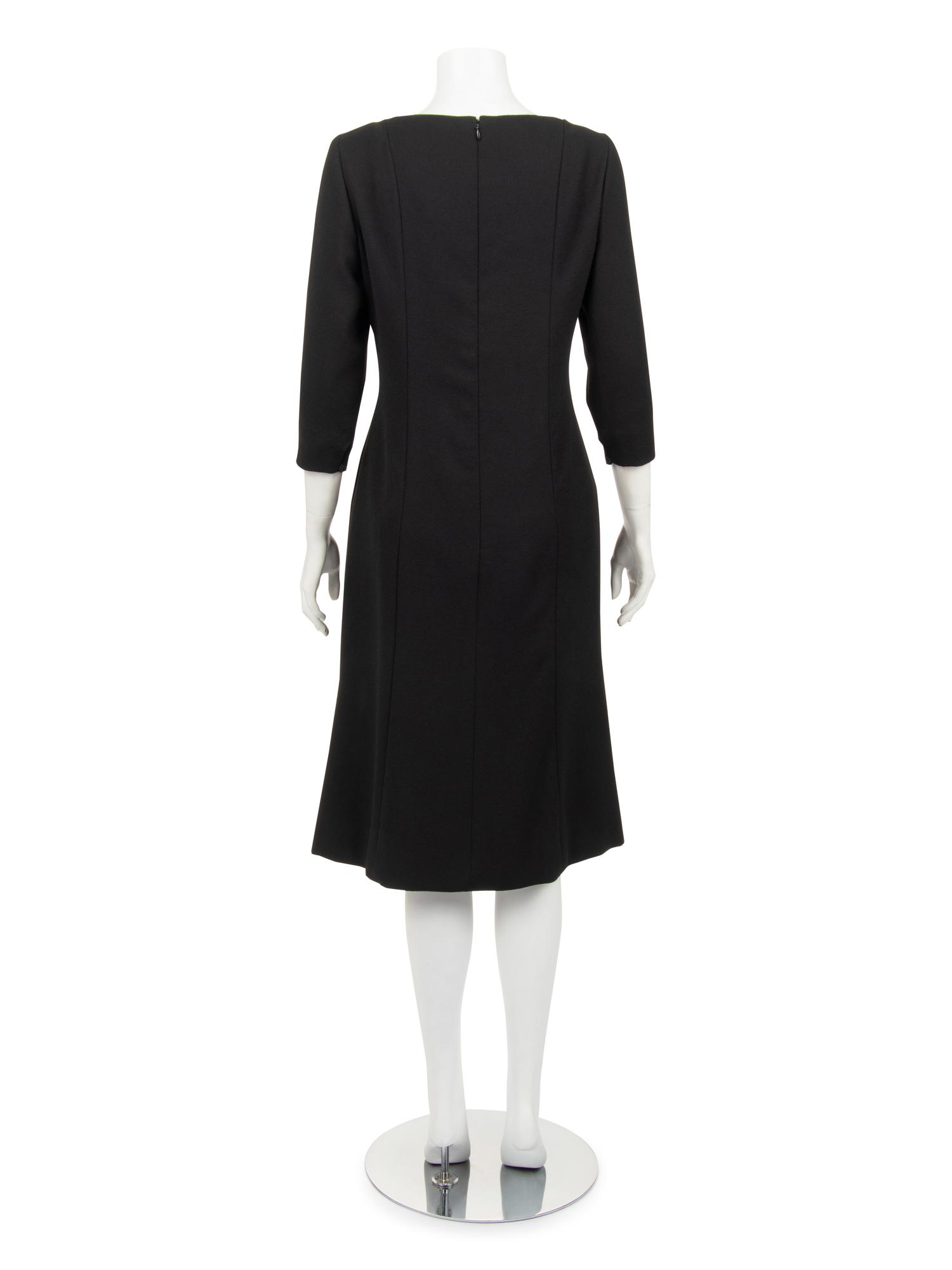 Christian Dior Haute Couture Wool Dress with Gathered Silk Chiffon, Spring/Summer 2007