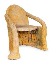 A Faux-Bois Concrete Garden Chair — 20TH CENTURY