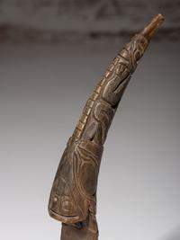 Northwest Coast Horn Spoon, with Totemic Handle