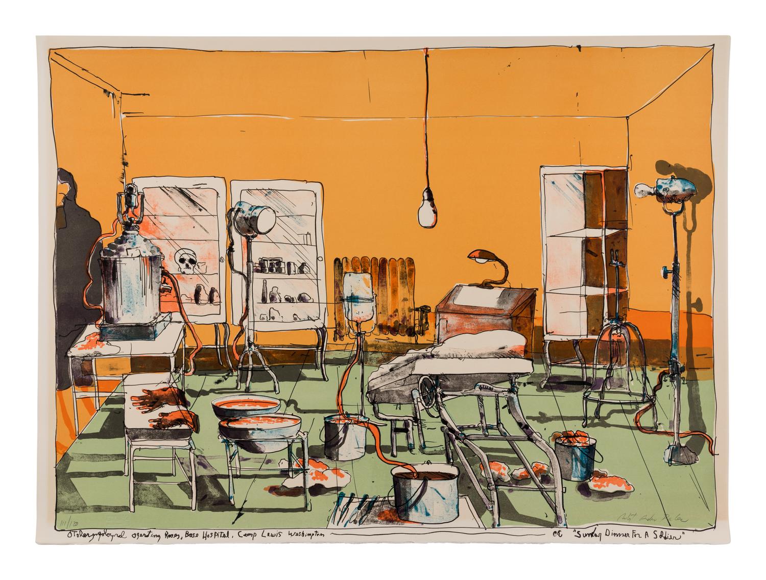 9 Plates from Ten Lithographs by Ten Artists Including works by Alex Katz, Jack Beal, Fairfield Porter, James Brooks, Red Grooms, Chaim Gross, Philip Guston, Richard Lindner, and Robert Andrew Park.