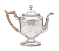 A Federal Silver Urn-Form Teapot, Samuel Williamson, Philadelphia, PA (1772-1843), Circa 1800
