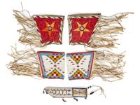 Northern Plains Hide Cuffs and Knife Sheath