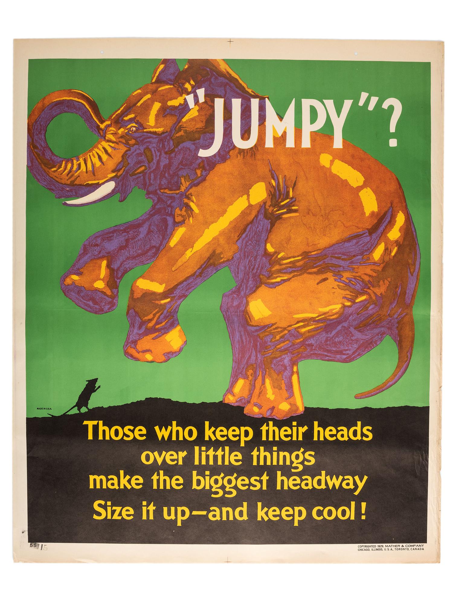 [POSTERS]. A group of 3 Mather Work posters featuring wildlife, including examples by Willard Frederic Elmes. Chicago: Mather & Co., 1929.
