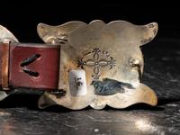 Sterling Silver and Coral Cluster Concha Belt