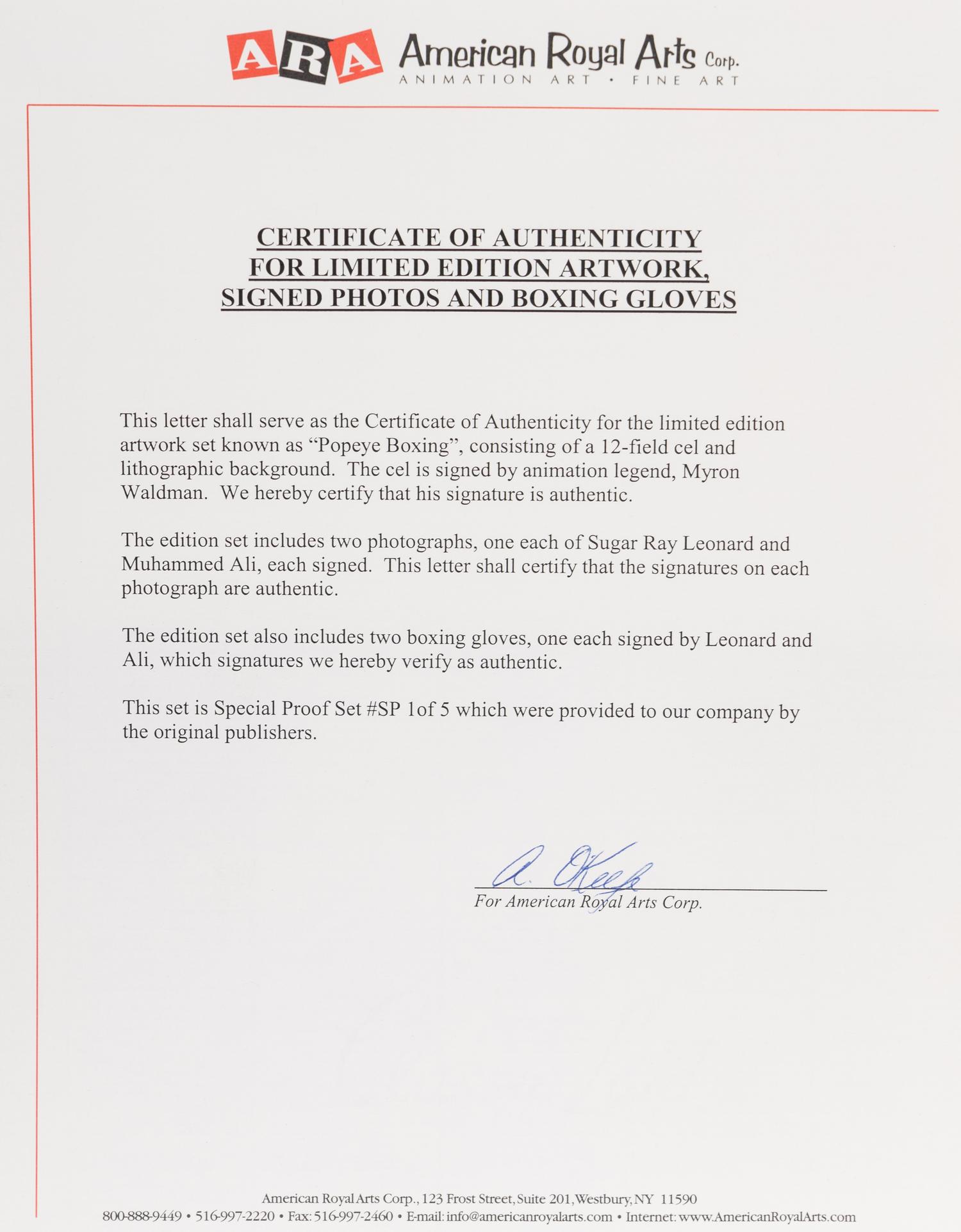 A Group of Boxing Champions Signed Autograph Items Including Muhammad Ali (Beckett Authentication Services Letter)