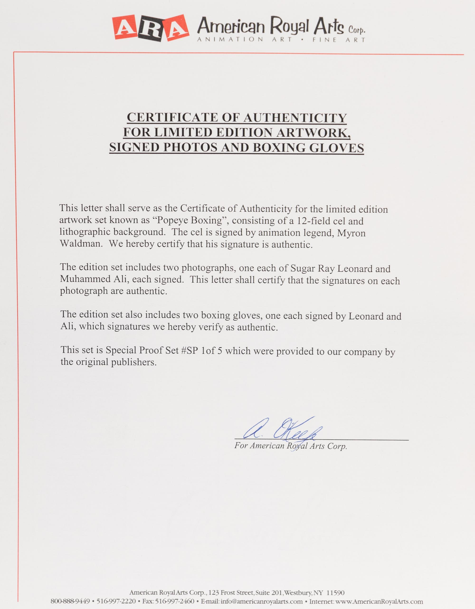 A Group of Boxing Champions Signed Autograph Items Including Muhammad Ali (Beckett Authentication Services Letter)