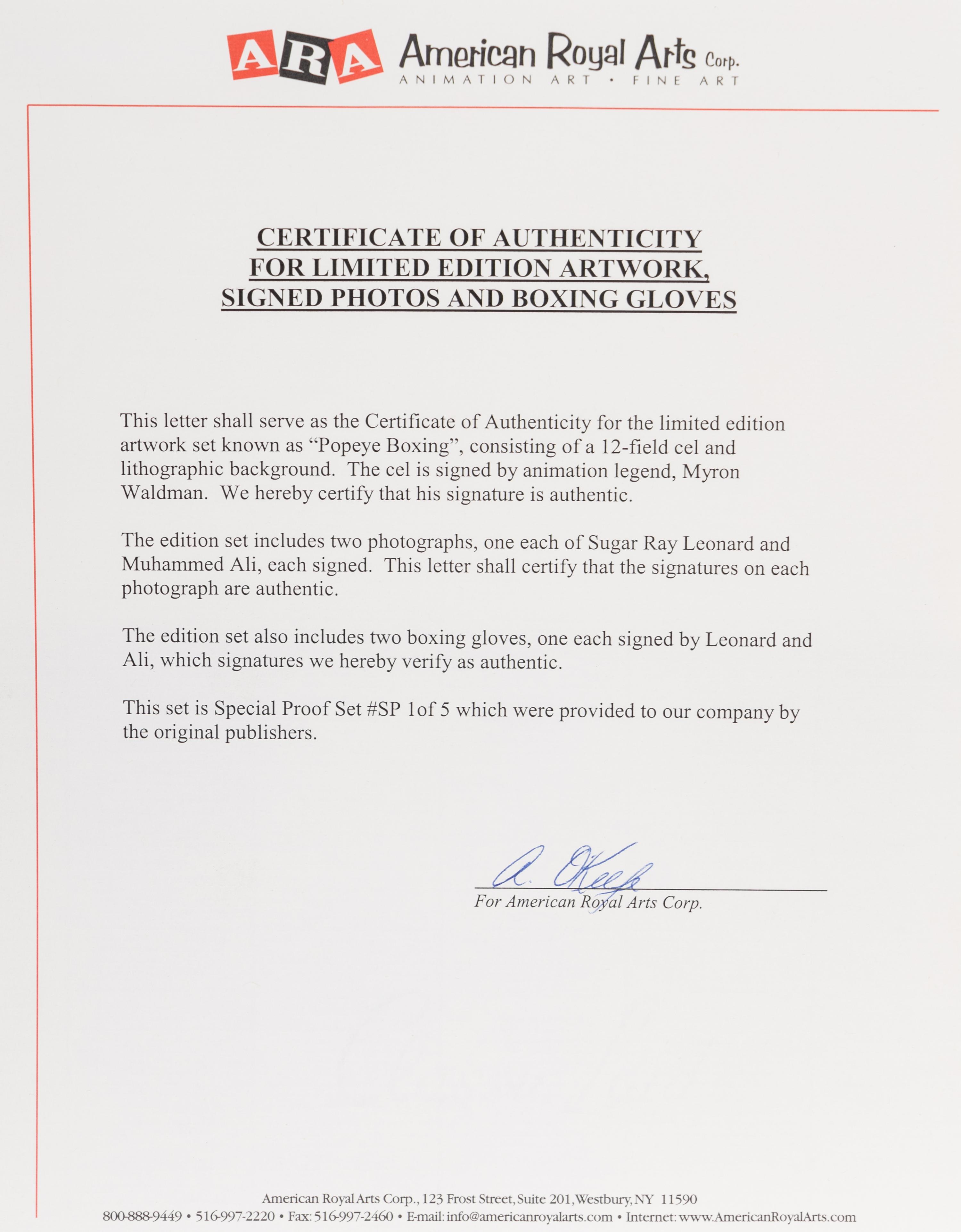 A Group of Boxing Champions Signed Autograph Items Including Muhammad Ali (Beckett Authentication Services Letter)