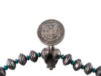 Navajo Coin and Turquosie Necklace