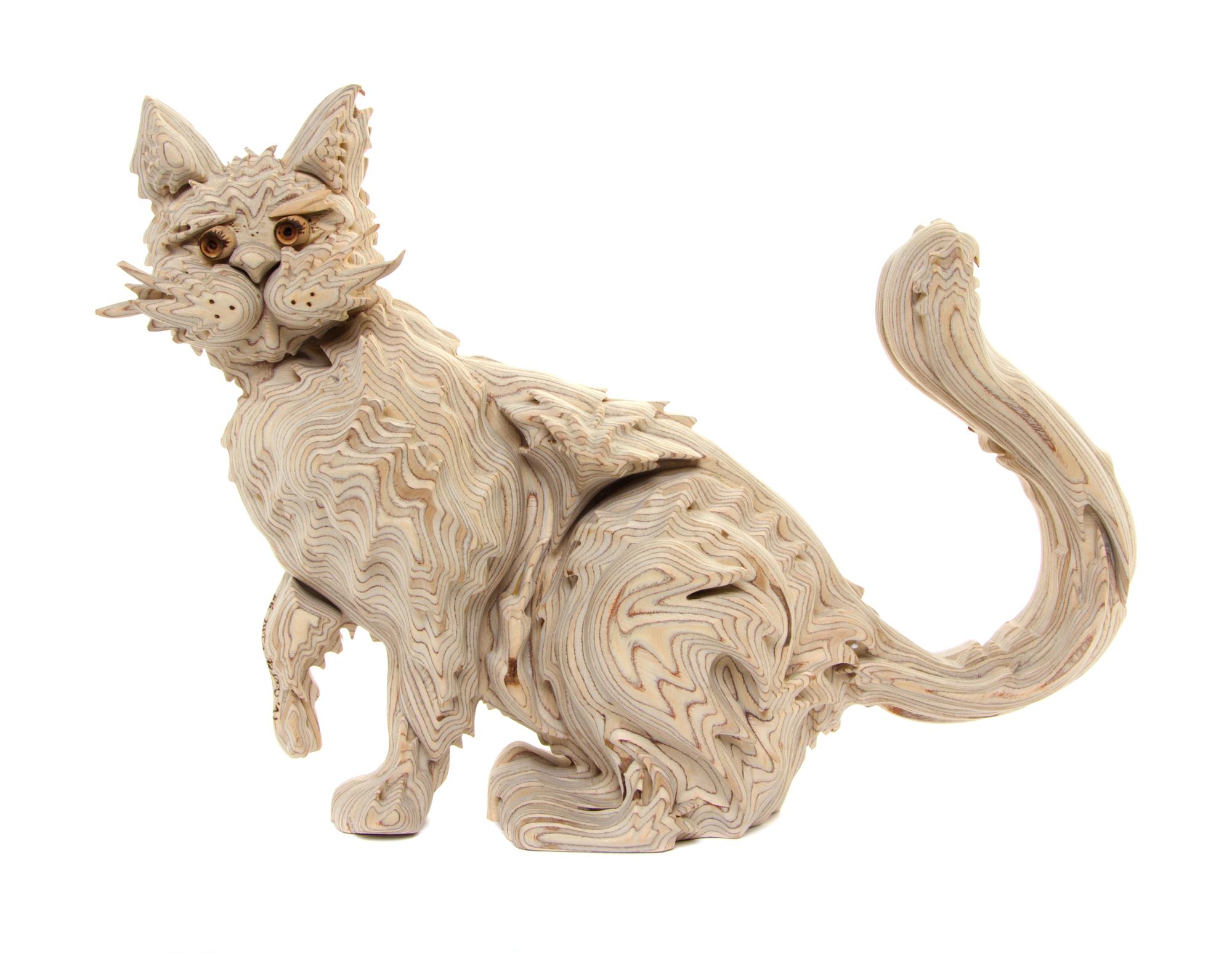 V. Volferrani, (20th Century), Brown Twin Cat, 1998
