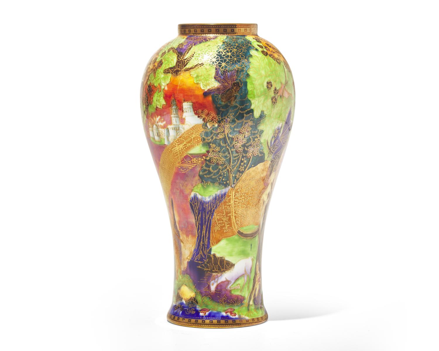 A Wedgwood Fairyland Lustreware 'Rainbow' Vase