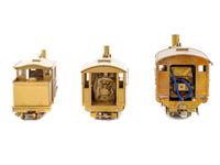 A Group of Three Brass Locomotives
