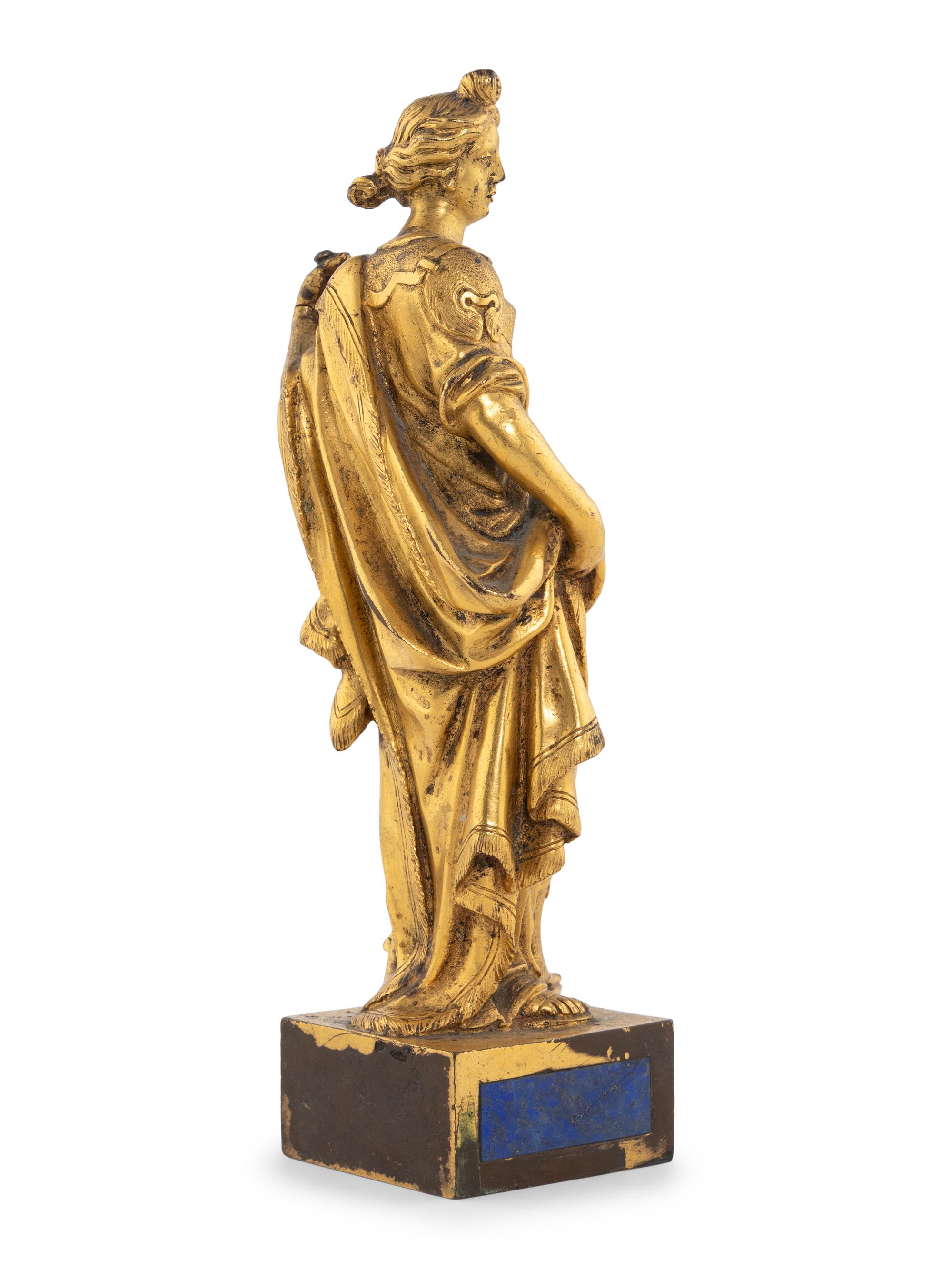A North Italian Gilt Bronze Figure of Fortitude