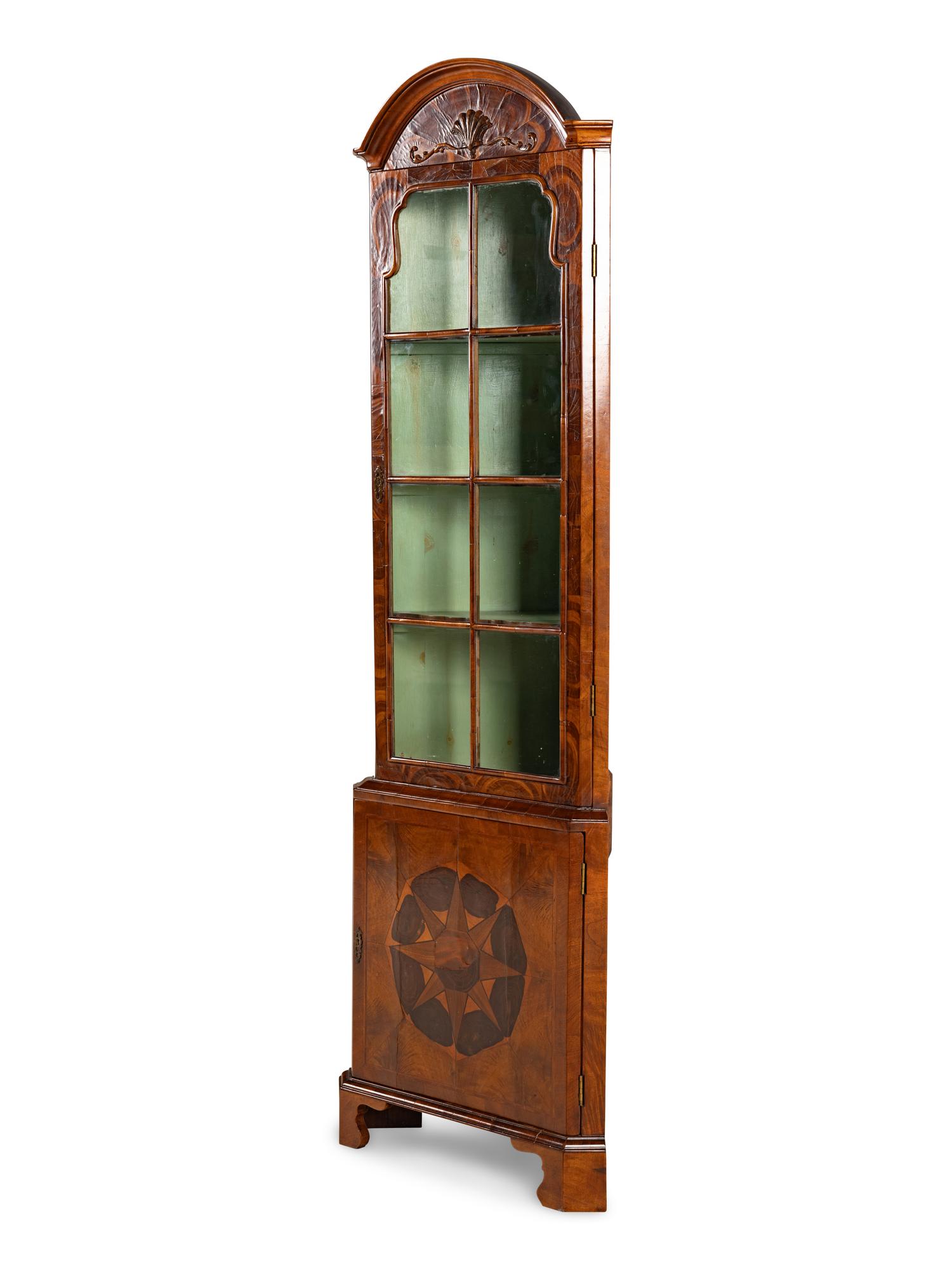 A Dutch Oysterwood Corner Cabinet