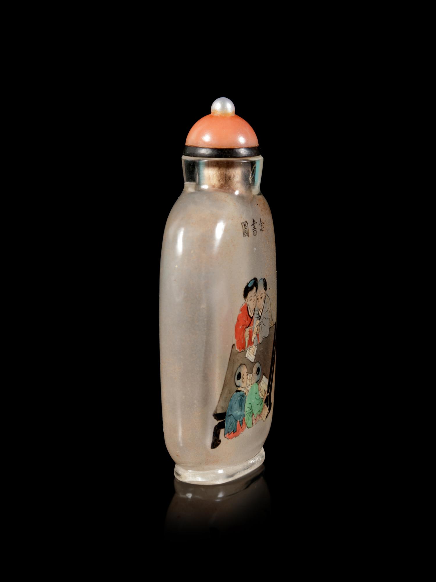 An Inside Painted Rock Crystal Snuff Bottle