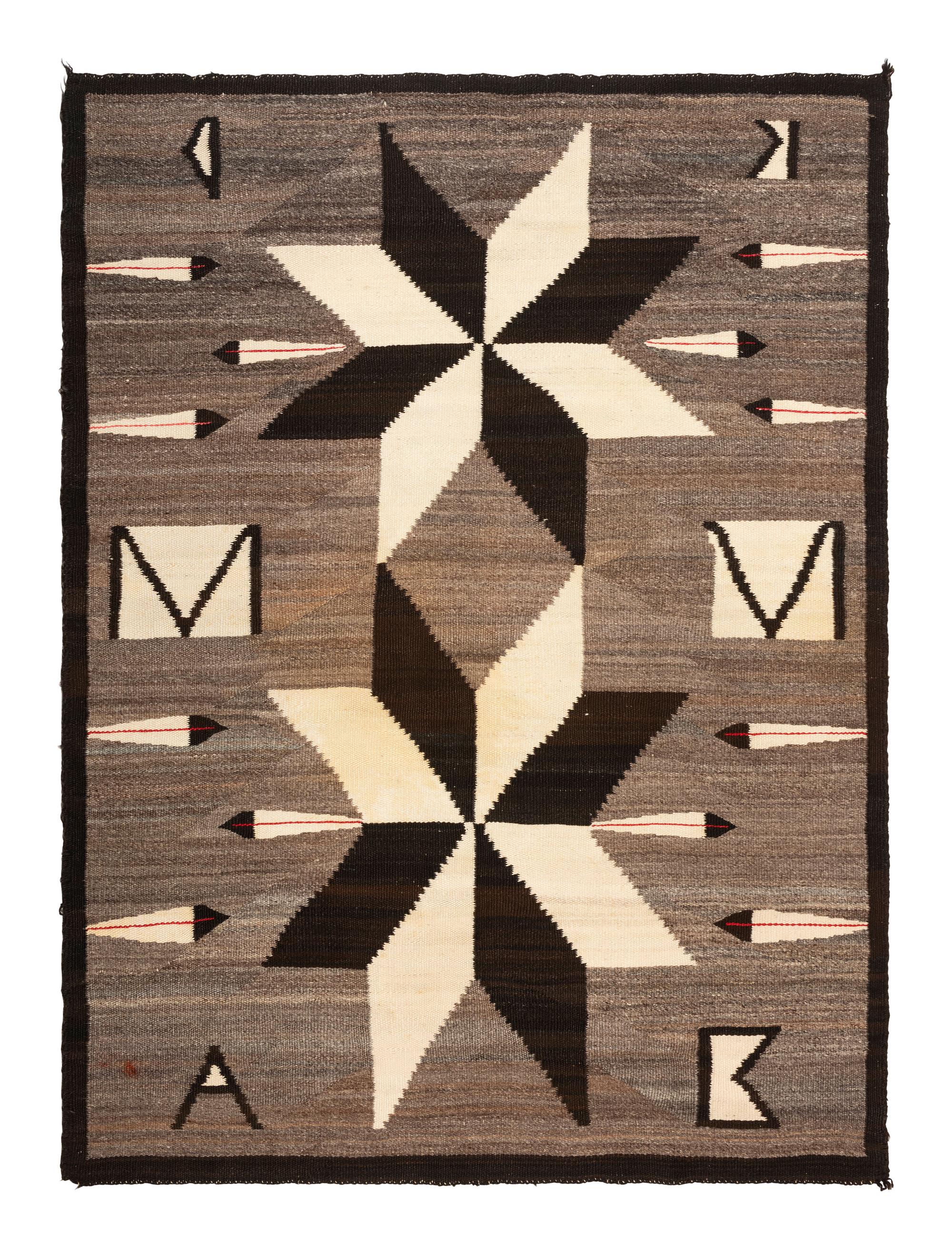Navajo Pictorial Crystal Weaving / Rug