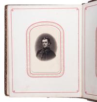 Patriotic album containing 24 engraved CDVs of Union generals. New York: Leavitt & Allen, 1862.
