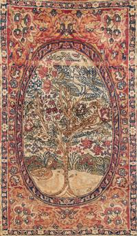 A Kermanshah Wool Rug with Poetic Inscription